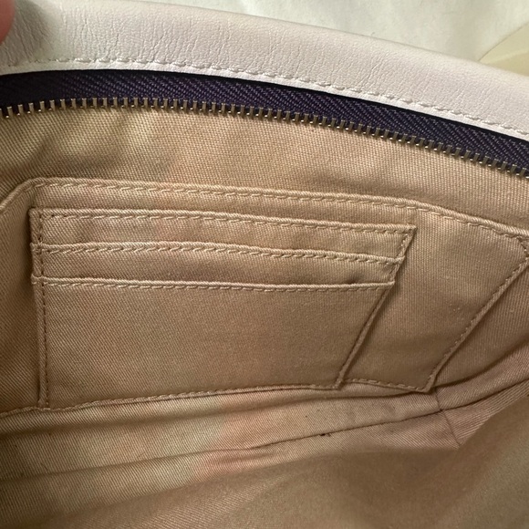 Coach Legacy Eggplant and Ivory Wristlet with Yellow Accent - Picture 10 of 16